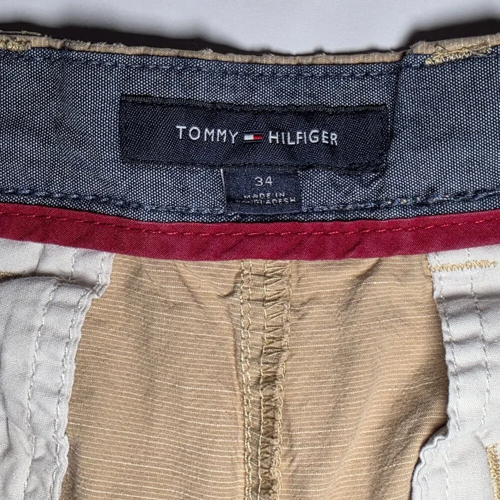 Tommy Hilfiger Mens Beige 4 Pocket Chino Style Shorts Size 34